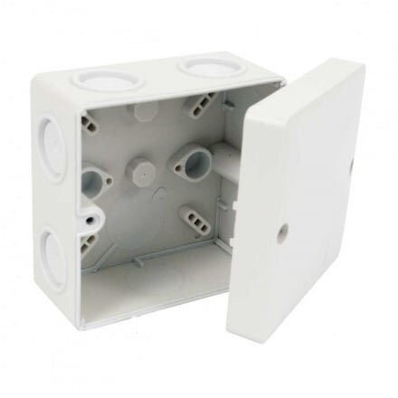 Hermetinė paskirstymo dėžutė Kopos KSK 80_KA (balta, 81x81x54mm, IP66, UV atspari) Hermetinė paskirstymo dėžutė Kopos KSK 80_KA (balta, 81x81x54mm, IP66, UV atspari)