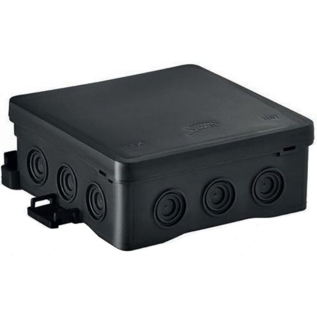 Hermetic distribution box Simet NS7 35349107 (black, 100x100x40mm, IP54) ​