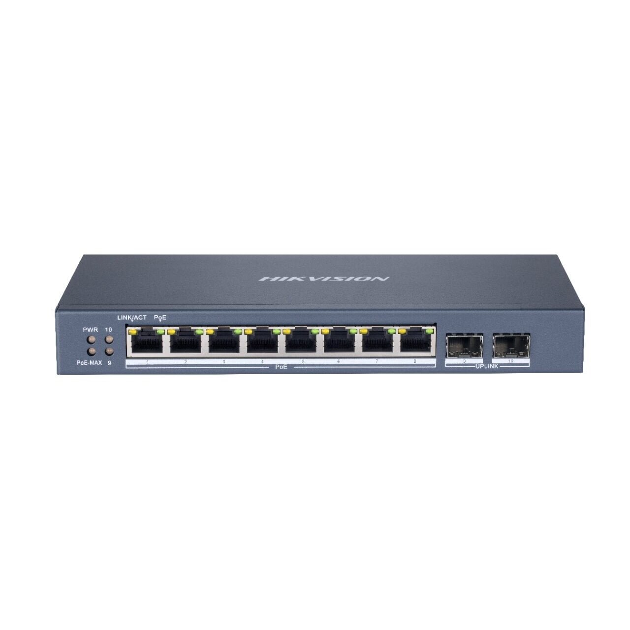 Hikvision 10-port 8 PoE managed switch DS-3E1510P-SI-8P2F Hikvision 10-port 8 PoE managed switch DS-3E1510P-SI-8P2F