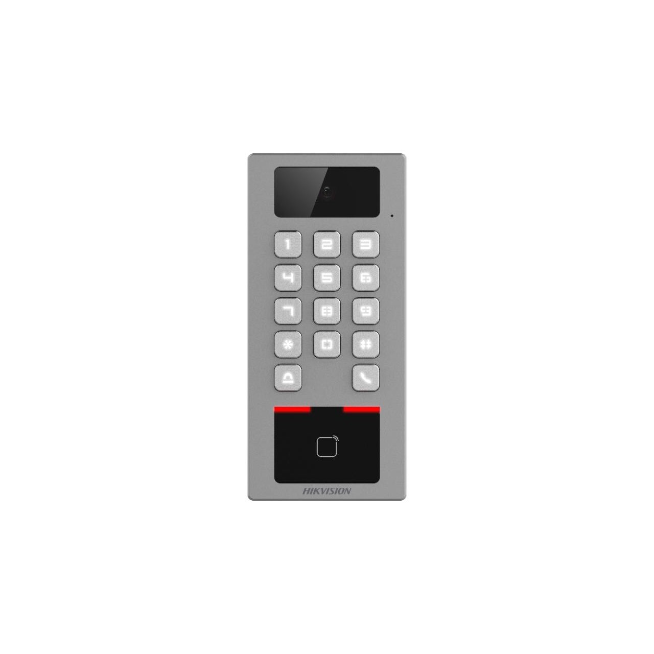 Praėjimo kontrolės terminalas ir telefonspynė Hikvision DS-K1T502DBWX-C Praėjimo kontrolės terminalas ir telefonspynė Hikvision DS-K1T502DBWX-C