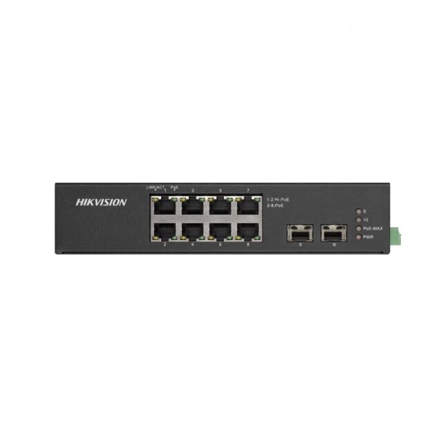 Hikvision 10 Port 8 PoE Port Industrial Switch DS-3T0510HP-E/HS Hikvision 10 Port 8 PoE Port Industrial Switch DS-3T0510HP-E/HS