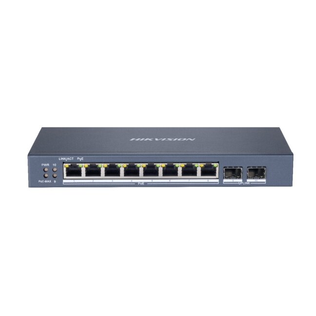 Hikvision 10-port 8 PoE managed switch DS-3E1510P-SI-8P2F Hikvision 10-port 8 PoE managed switch DS-3E1510P-SI-8P2F