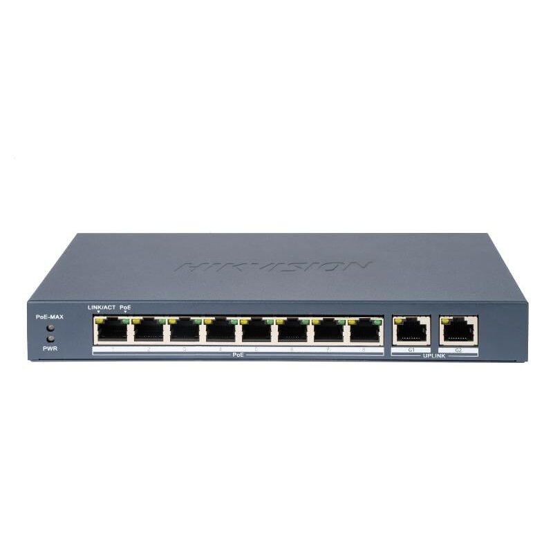Hikvision 10 prievadų 8 PoE prievadų komutatorius DS-3E0310P-E/M(B)