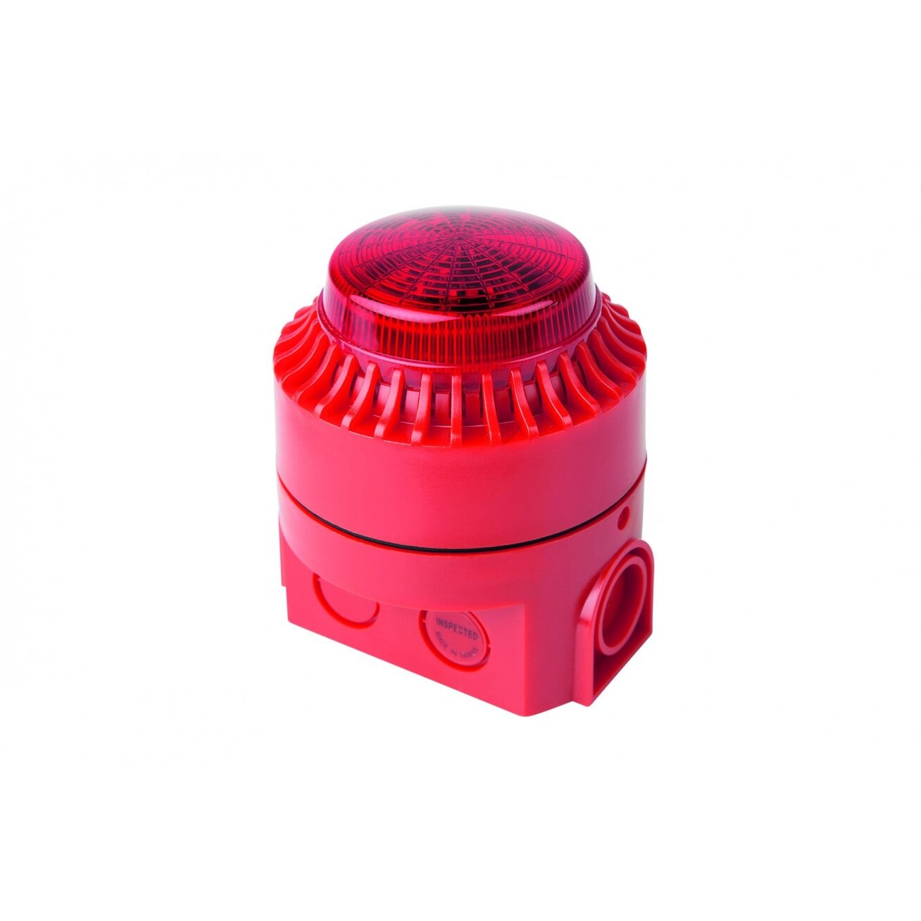 Horing Lih AH-03127BS outdoor siren with low profile mounting pad (24V, 114dB, 14.5mA, with flash)