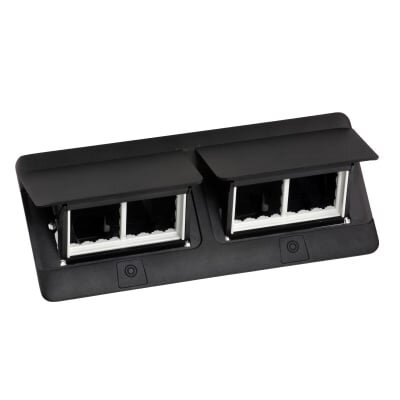 Įleidžiama modulinė dėžutė 2x4 mod. Legrand 654005 (metalinė, juoda) Įleidžiama modulinė dėžutė 2x4 mod. Legrand 654005 (metalinė, juoda)