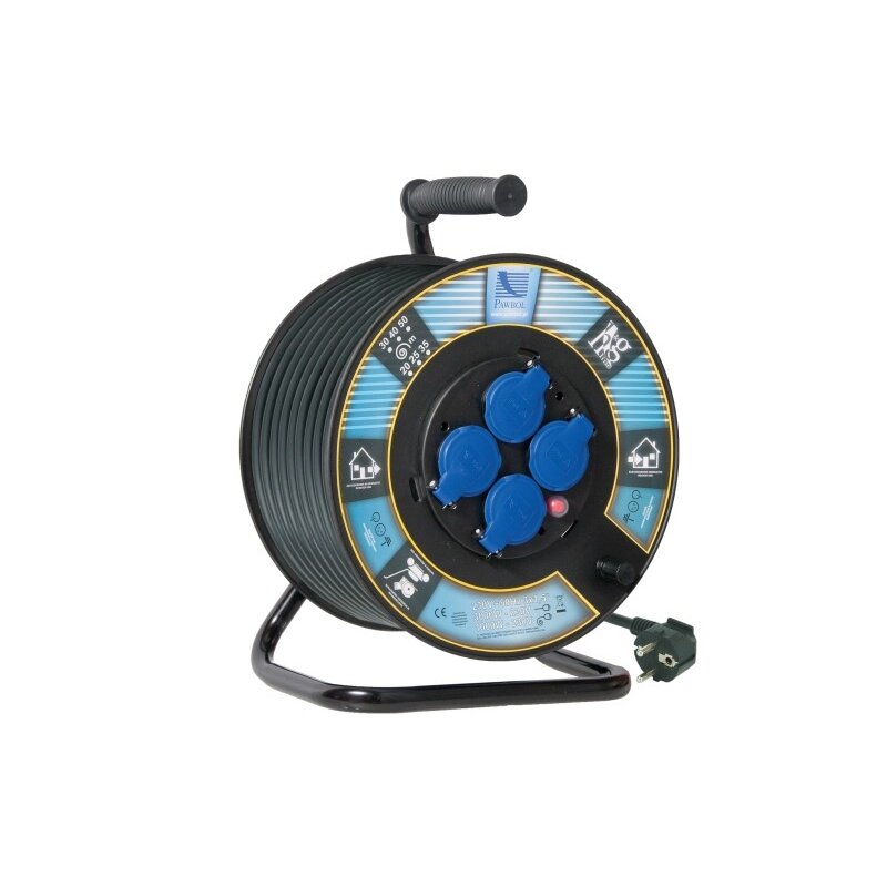 Extension cord reel Pawbol B.1122-30-S (4 sockets, 30m)