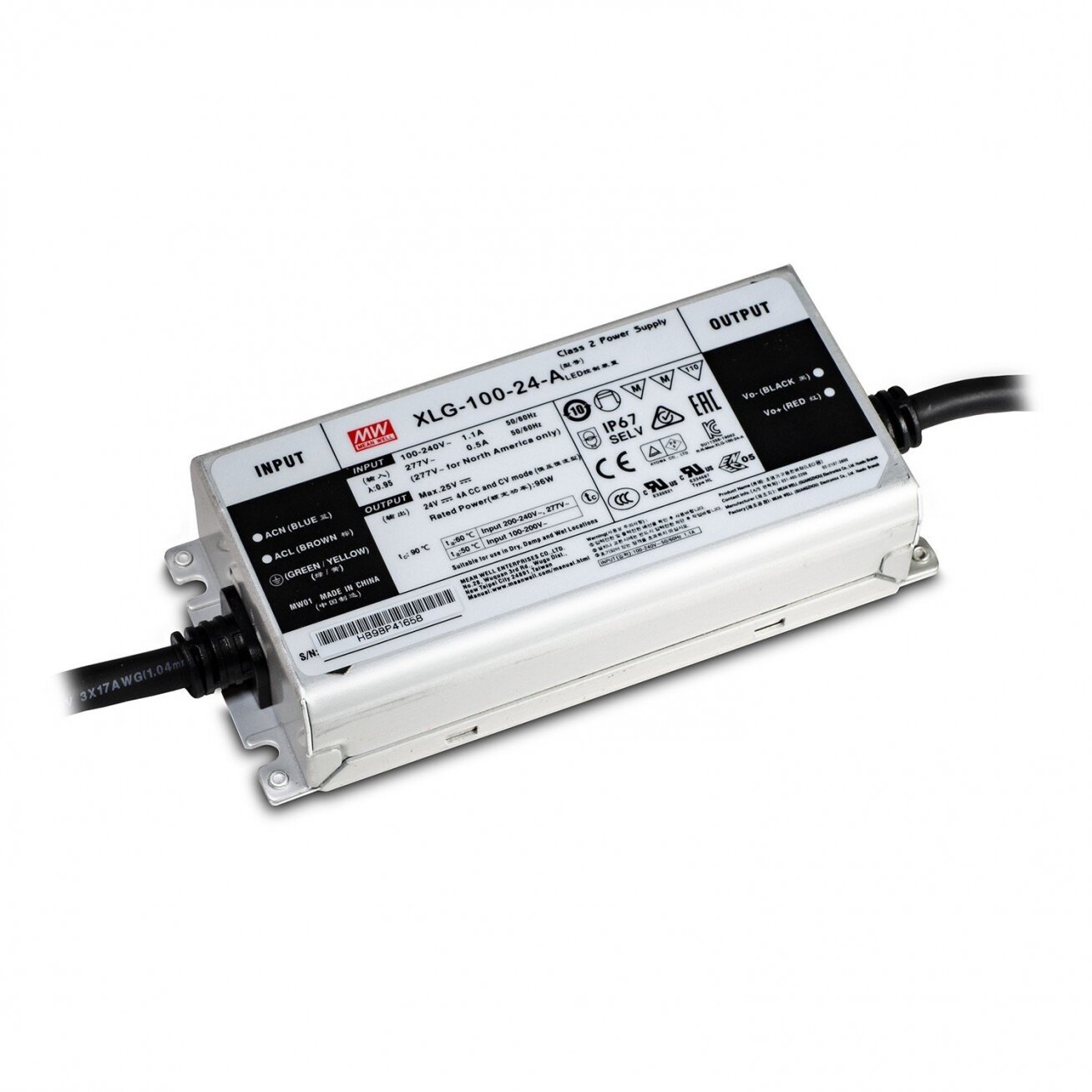 Impulsinis LED maitinimo šaltinis Mean Well XLG-150-24-A (24V, 150W, 6.25A) Impulsinis LED maitinimo šaltinis Mean Well XLG-150-24-A (24V, 150W, 6.25A)