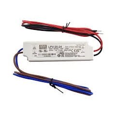 LED switching power supply 24V 20W 0.84A IP67 Mean Well LPV-20-24
