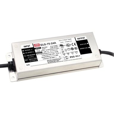 Switching Power Supply LED Mean Well ELG-75-24A-3Y (24V, 75W, 3.15A, IP65)