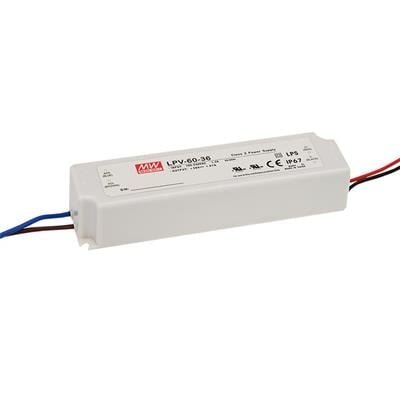 Impulsinis maitinimo šaltinis LED Mean Well LPV-60-24 (60W, 2.5A, 24V)