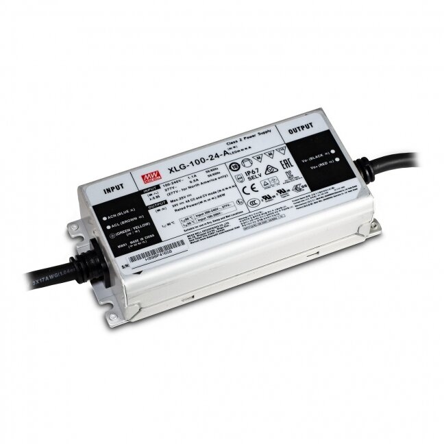 Impulsinis LED maitinimo šaltinis Mean Well XLG-100-24-A (24V, 100W, 4A) Impulsinis LED maitinimo šaltinis Mean Well XLG-100-24-A (24V, 100W, 4A)