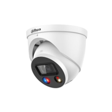 IP camera Dahua Dome IPC-HDW3549H-AS-PV 2.8mm (Black, 5MP, 97°, IR LED 50m, white light LED, built-in speaker and siren, IP67)