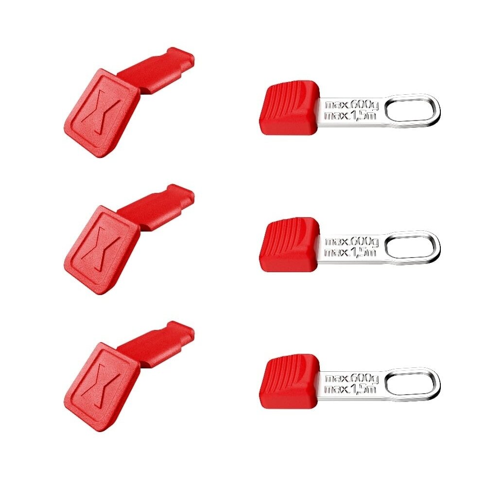 Įrankių kilpos su raudonais spaustukais ženklinimui Knipex 00 63 06 TCR (3 kompl.) Įrankių kilpos su raudonais spaustukais ženklinimui Knipex 00 63 06 TCR (3 kompl.)