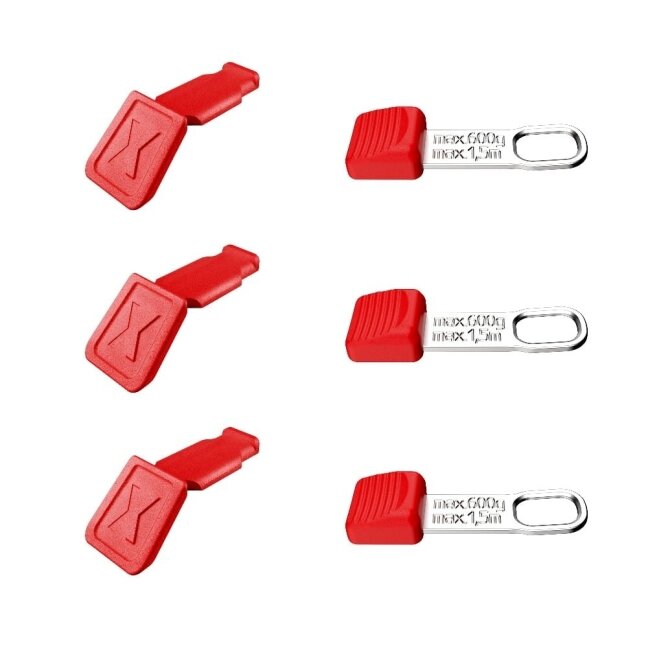 Įrankių kilpos su raudonais spaustukais ženklinimui Knipex 00 63 06 TCR (3 kompl.) Įrankių kilpos su raudonais spaustukais ženklinimui Knipex 00 63 06 TCR (3 kompl.)