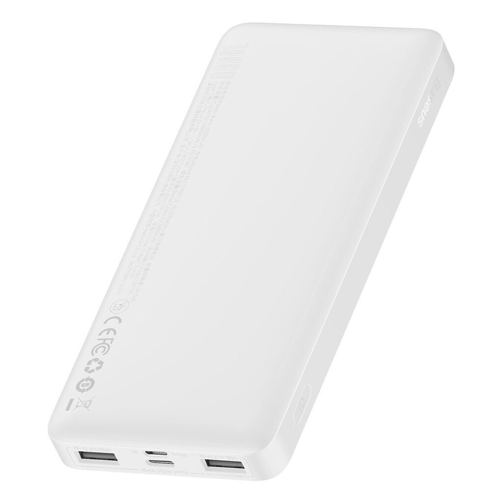 Išorinis akumuliatorius (Powerbank) BASEUS PPBD050002 (10000mAh, 15W, 2xUSB + USB-C, baltas) Išorinis akumuliatorius (Powerbank) BASEUS PPBD050002 (10000mAh, 15W, 2xUSB + USB-C, baltas)