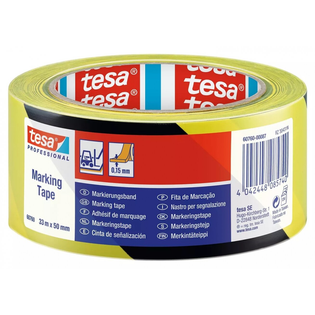 TESA Floor Marking Tape 33m x 50mm TESA 60760-00095-15 (Yellow) TESA Floor Marking Tape 33m x 50mm TESA 60760-00095-15 (Yellow)