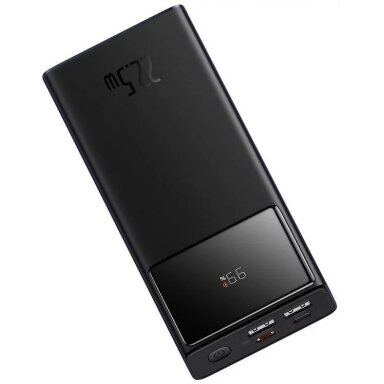 Išorinis akumuliatorius (Powerbank) BASEUS PPXJ080001 (20000mAh, 22.5W, PD3.0, QC3.0, 2xUSB + USB-C, juodas)