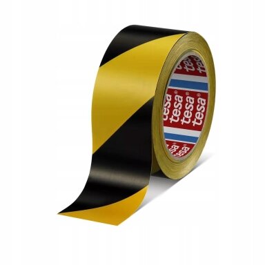 Floor marking tape TESA (geltona/juoda) 33m x 50mm 60760-00093-15