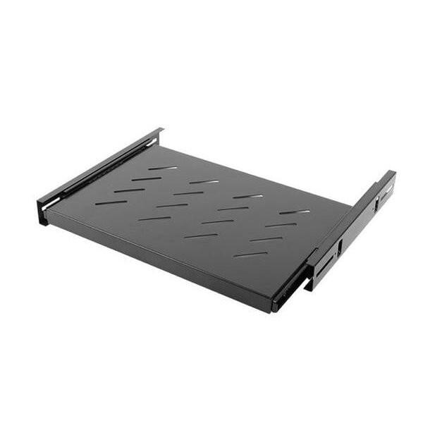 Ištraukiama lentyna 19" spintai 1U L450 (juoda) Ištraukiama lentyna 19" spintai 1U L450 (juoda)