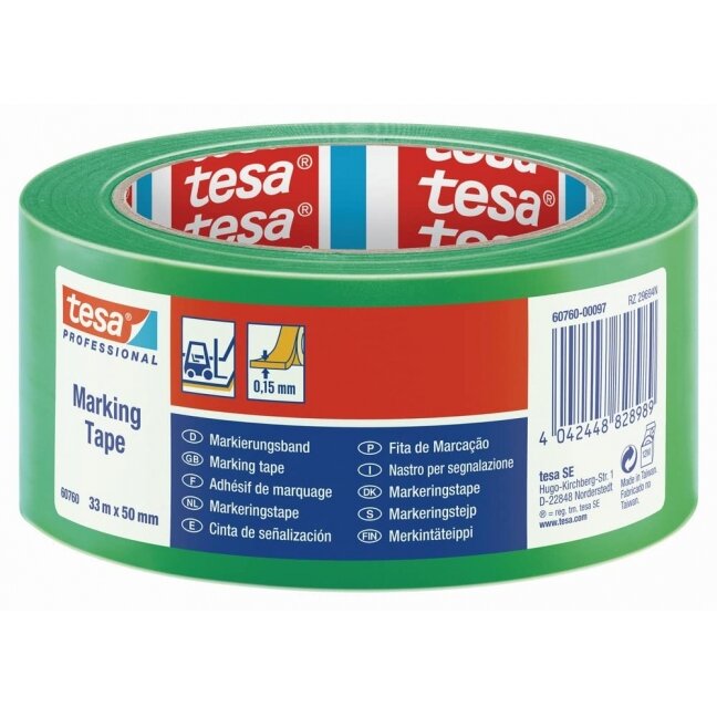 Įspėjamoji juosta grindų žymėjimui TESA 33m x 50mm 60760-00097-15 (žalia) Įspėjamoji juosta grindų žymėjimui TESA 33m x 50mm 60760-00097-15 (žalia)
