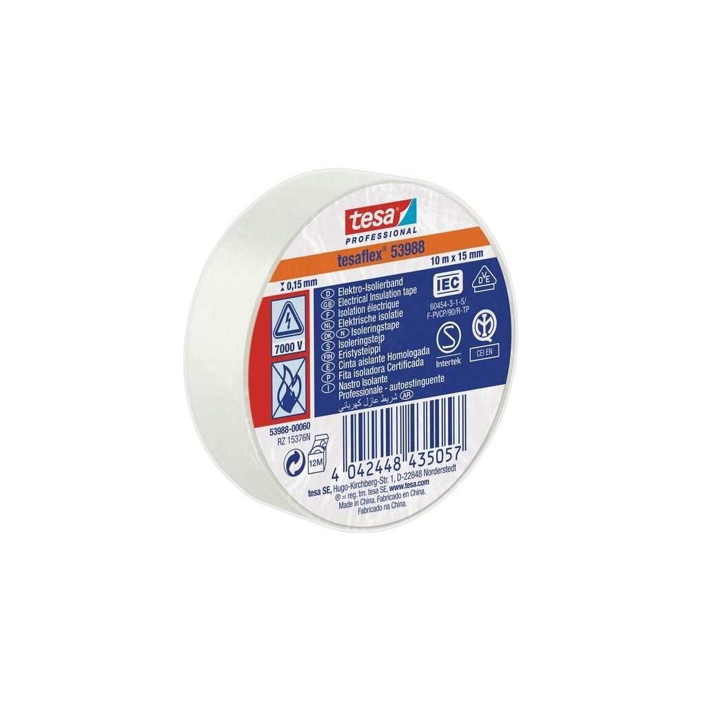 Izoliuojanti juosta TESA (balta) 10m x 15mm 53988-00065-00 Izoliuojanti juosta TESA (balta) 10m x 15mm 53988-00065-00