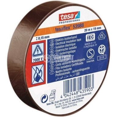 Soft PVC Insulation Tape TESA (brown) 33m x 19mm 53988-00123-00