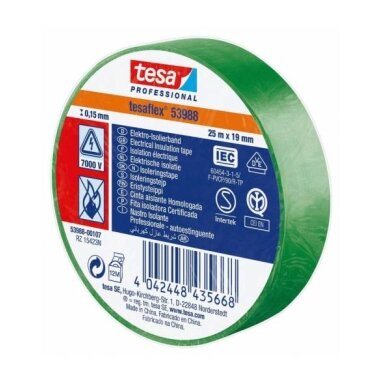 Soft PVC Insulation Tape TESA (green) 20m x 19mm 53988-00111-00