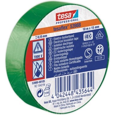 Soft PVC Insulation Tape TESA (green) 33m x 19mm 53988-00108-00
