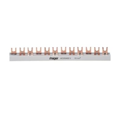 Izoliuota sujungimo šyna Hager KDN380A (3P, 57 mod., 10mm)