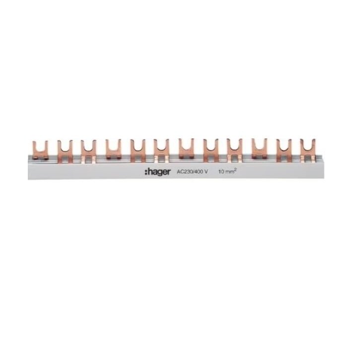 Insulated busbar Hager KDN380A (3P, 57 mod., 10mm)