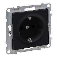 Black socket outlet Suno Legrand 721424