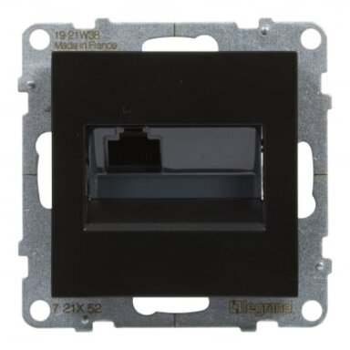 Black RJ45 UTP 6A socket Legrand SUNO 721454