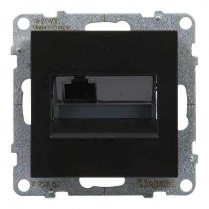 Black RJ45 UTP 6A socket Legrand SUNO 721454