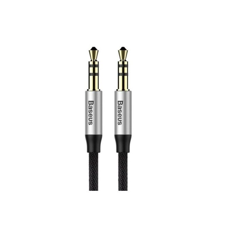 Audio Cable BASEUS CAM30-BS1 (3.5mm-3.5mm, stereo, 1m, grey/black)