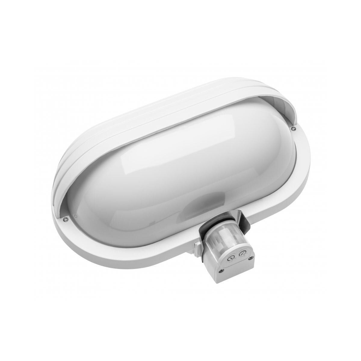 KACROO wall LED luminaire with motion sensor (white, 180°, max 60 W, IP40) GTV OS-KACROO-0