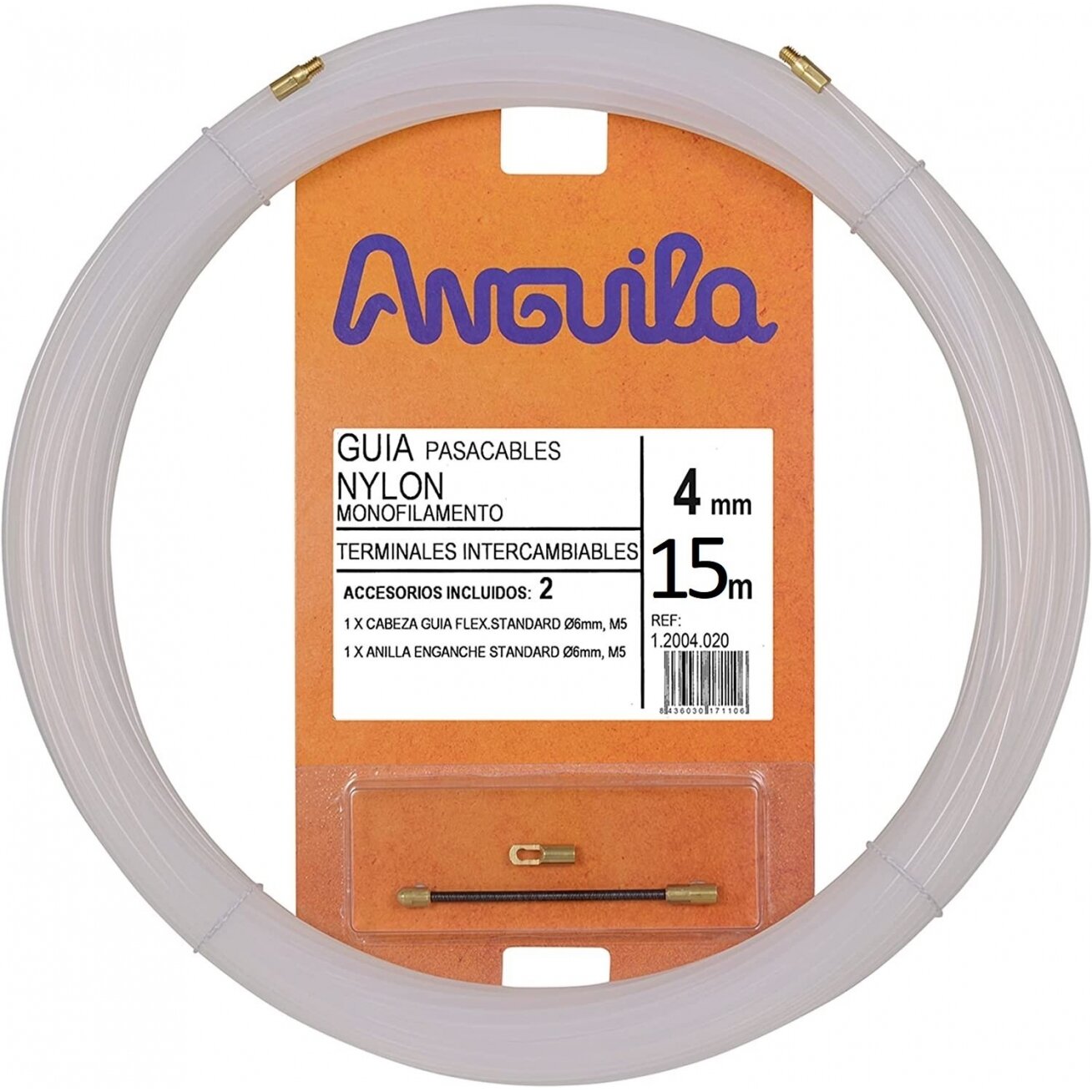 Cable Puller (15m, 4mm, white, nylon)