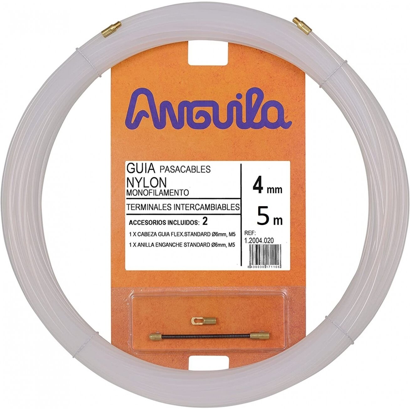 Cable Puller (5m, 4mm, white, nylon)