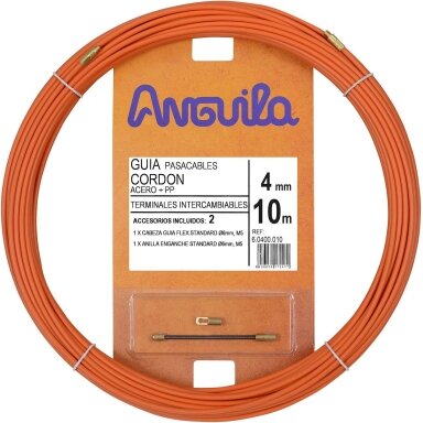Cable Puller (10m, 4mm, orange, steel cable)