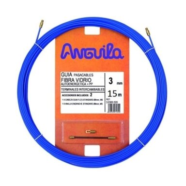 Cable Puller (15m, 3mm, blue, flat steel cable)