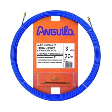 Cable Puller (20m, 3mm, blue, flat steel cable)