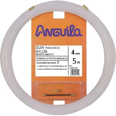 Kabelio pratraukėjas nailoninis (5m, 4mm, baltas, nailonas)