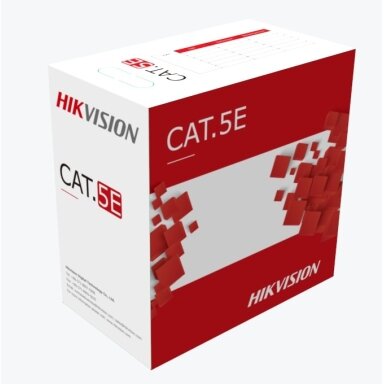 Kabelis ryšio Hik-vision UTP 5E DS-1LN5EO-UU/E  (Gysla-0.50mm, ritė 305m, lauko, juodas)