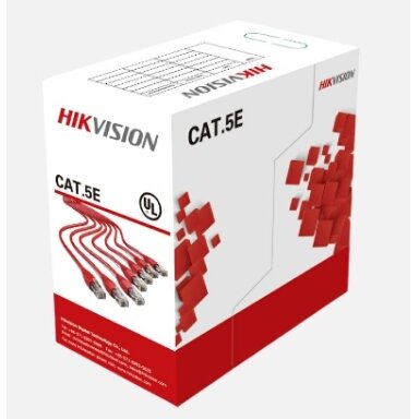 Kabelis ryšio Hikvision UTP 5E (Gysla-0.50mm, ritė 305m) DS-1LN5E-S