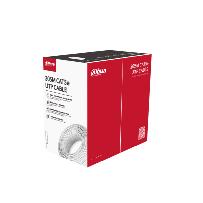 Kabelis ryšio Dahua UTP5e PFM920I-5EUN (Cat5e, HDPE, PoE, PVC, ritė 305m)