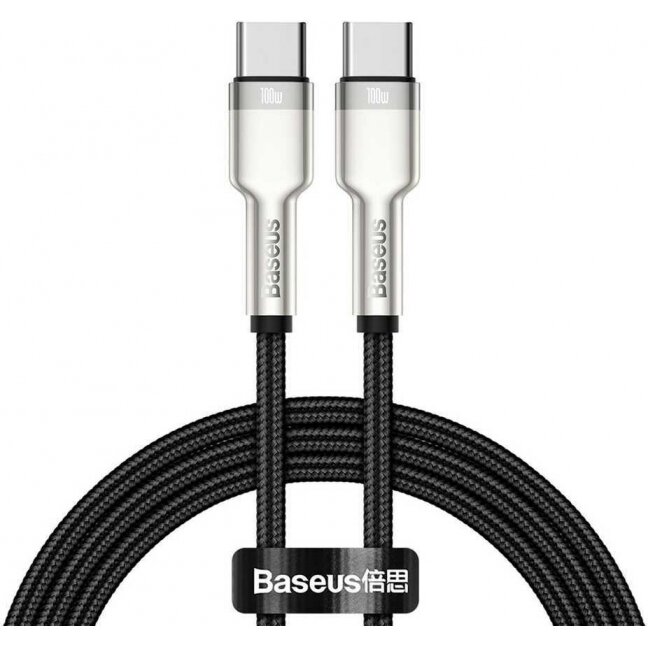 Kabelis USB C - USB C BASEUS CATJK-C01 (1.0m, 100W, duomenų perdavimui ir krovimui, juodas) Kabelis USB C - USB C BASEUS CATJK-C01 (1.0m, 100W, duomenų perdavimui ir krovimui, juodas)