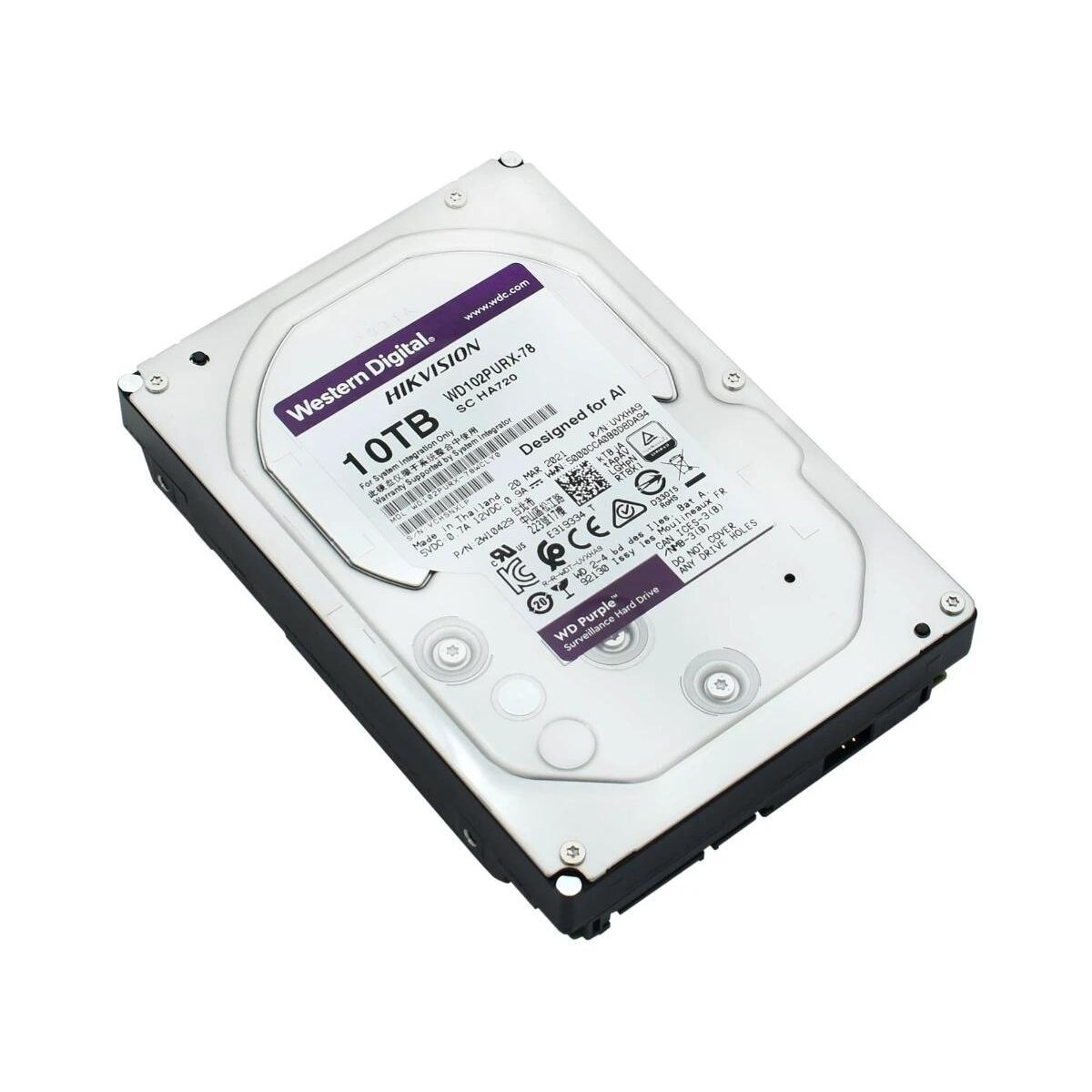 Kietas diskas WD Purple WD102PURX-78 Hikvision Surveillance 10 TB Kietas diskas WD Purple WD102PURX-78 Hikvision Surveillance 10 TB