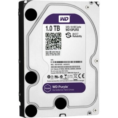 Hard disc WD Purple WD10PURX Surveillance 1 TB