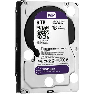 Hard disc WD Purple WD60PURX Surveillance 6 TB