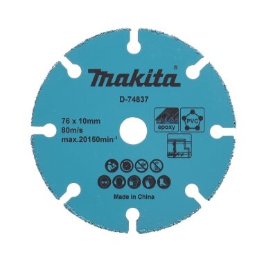 Tungsten carbide cutting disc 76mm Makita D-74837