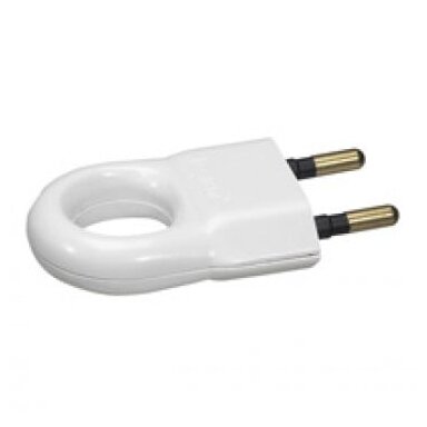 Kištukas Legrand 050162 (baltas, laidas iš šono, su žiedu, 6A, be įžeminimo)